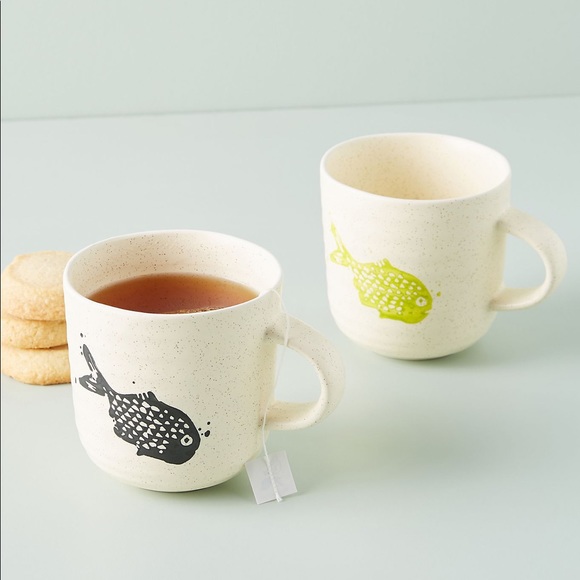Anthropologie Other - ⭐️ Anthropologie Tetra Fish Mugs, Set of 4